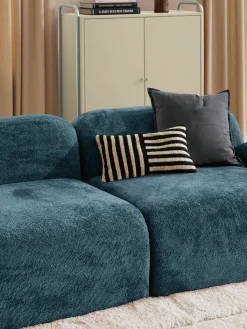 Chaise longue componibile 3 posti in teddy bouclé Wolke