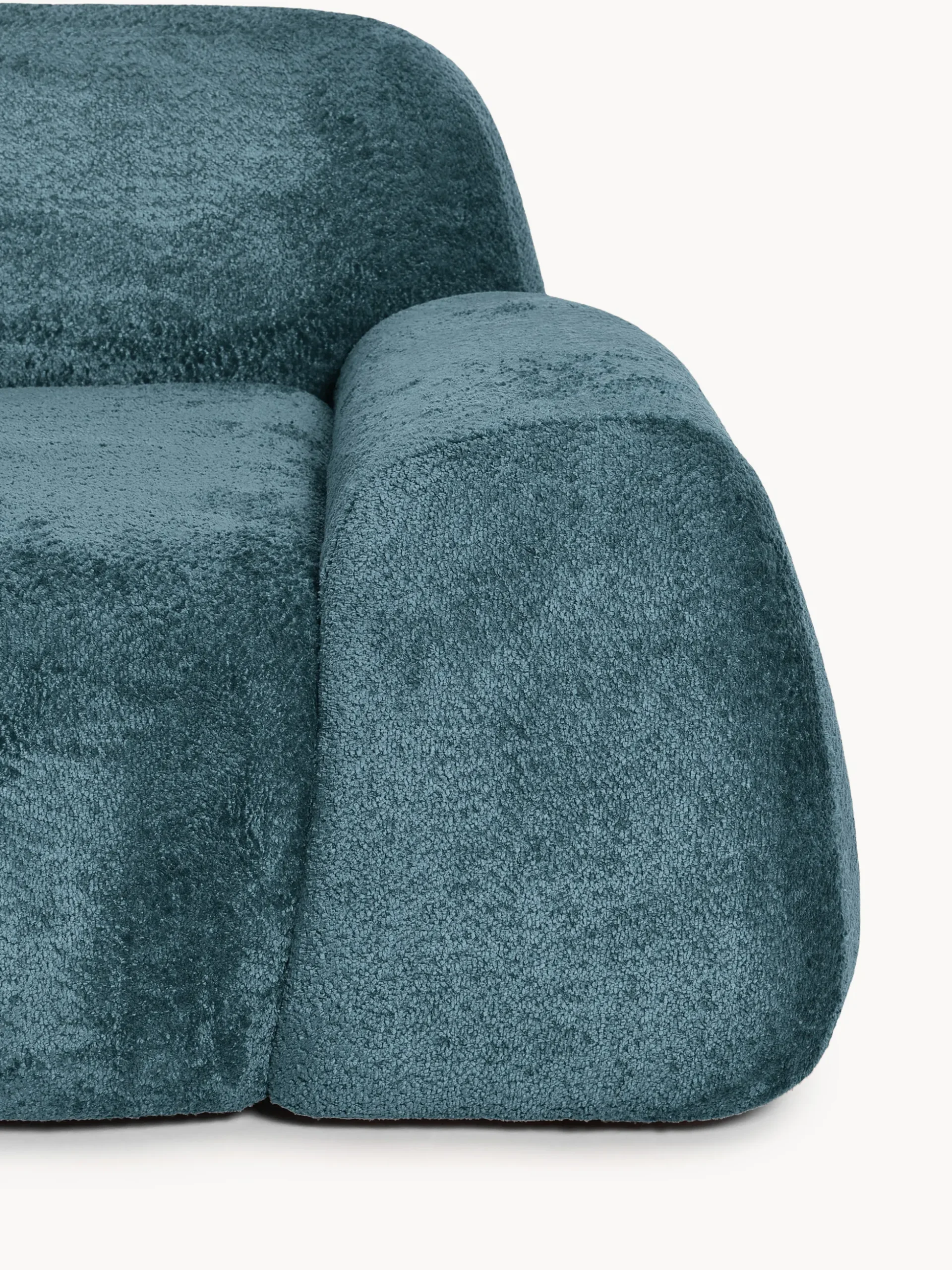 Chaise longue componibile 3 posti in teddy bouclé Wolke
