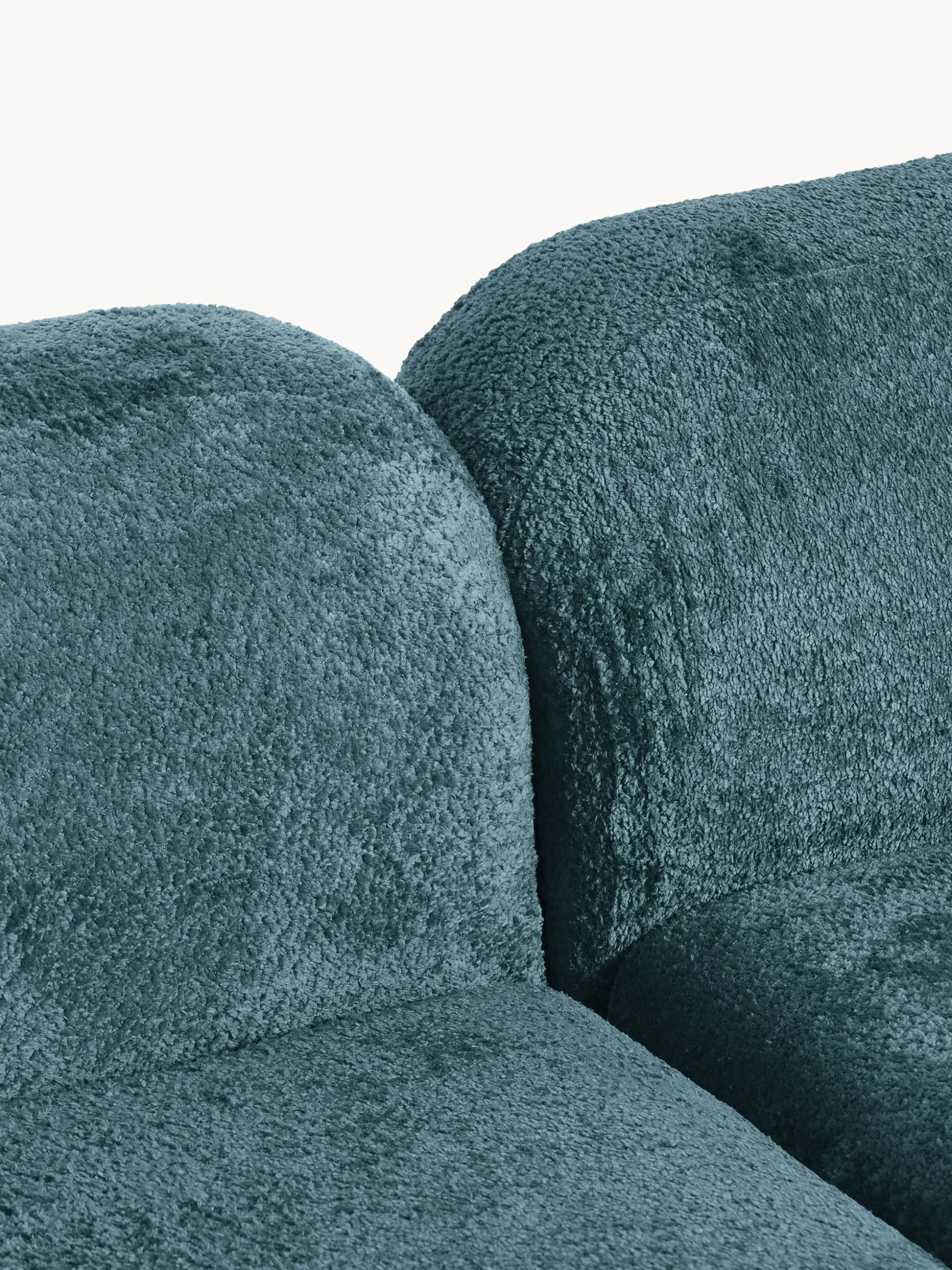 Chaise longue componibile 3 posti in teddy bouclé Wolke