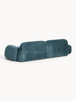 Chaise longue componibile 3 posti in teddy bouclé Wolke
