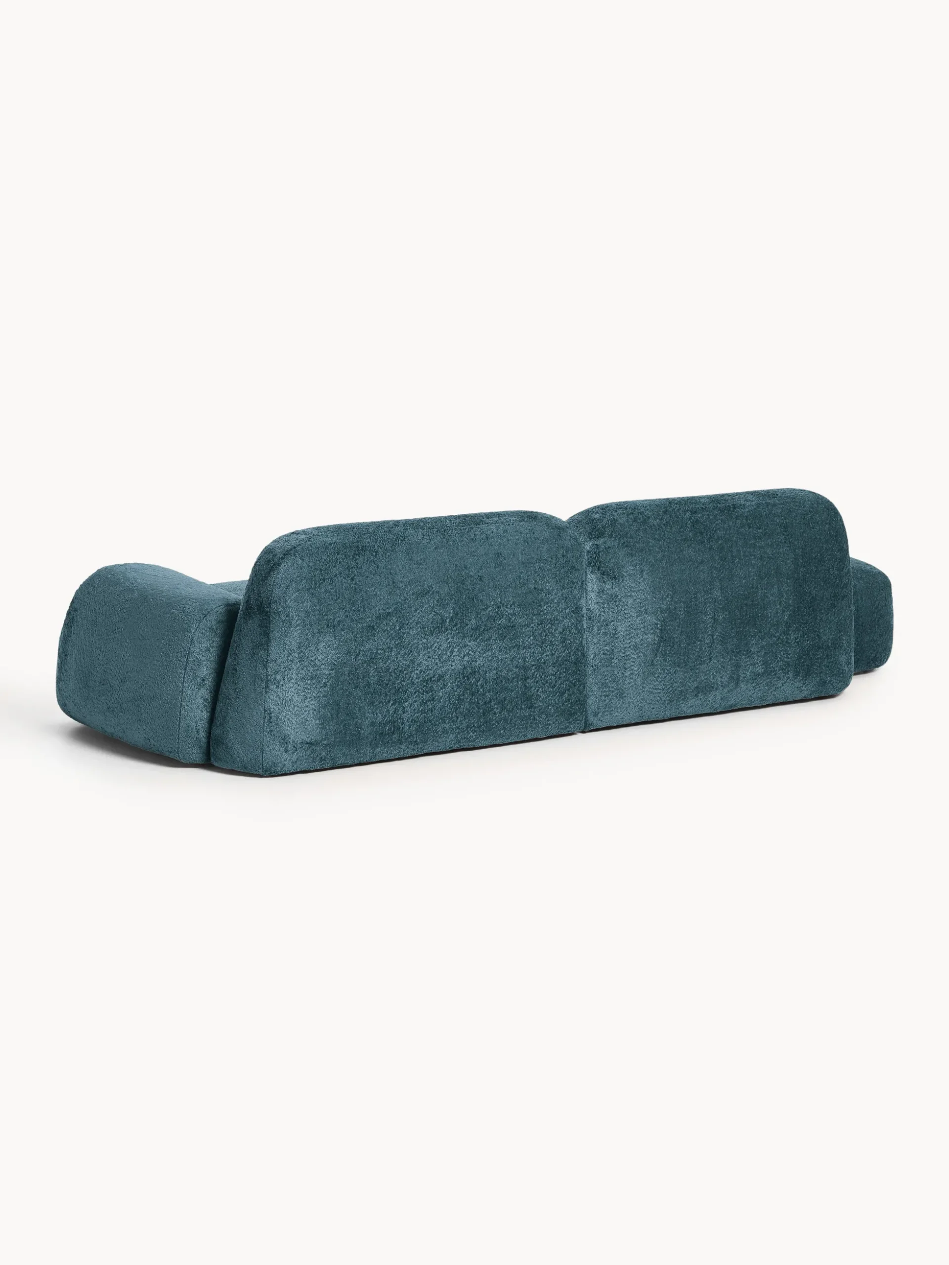 Chaise longue componibile 3 posti in teddy bouclé Wolke
