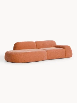 Chaise longue componibile 3 posti in teddy Wolke