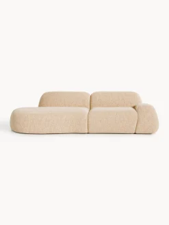 Chaise longue componibile 3 posti in bouclé Wolke