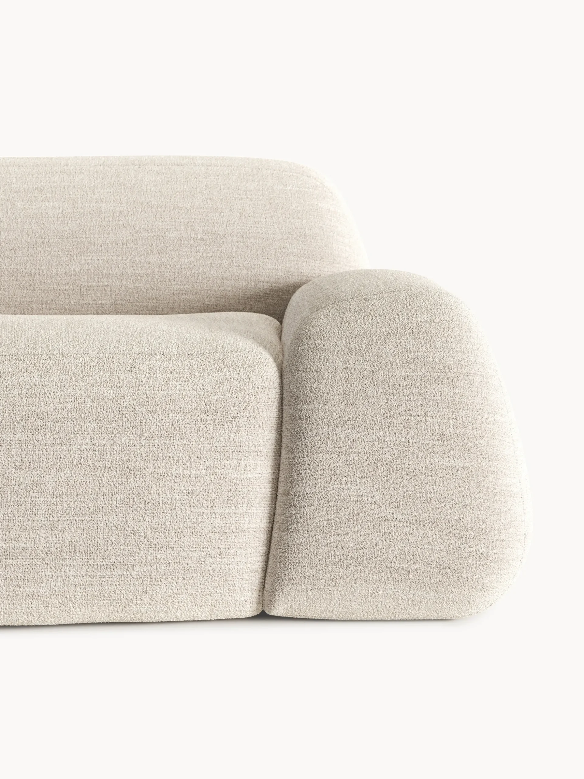 Chaise longue componibile 3 posti in bouclé Wolke