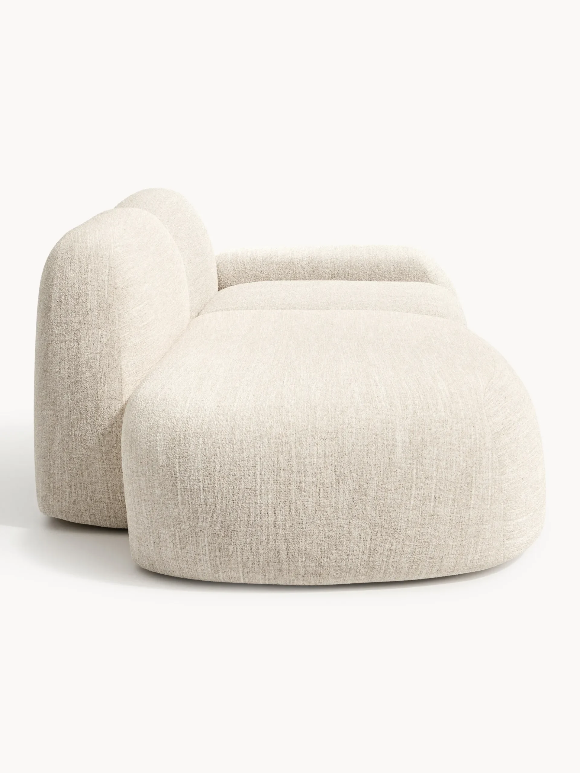 Chaise longue componibile 3 posti in bouclé Wolke