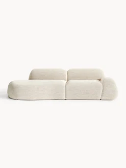 Chaise longue componibile 3 posti in bouclé Wolke