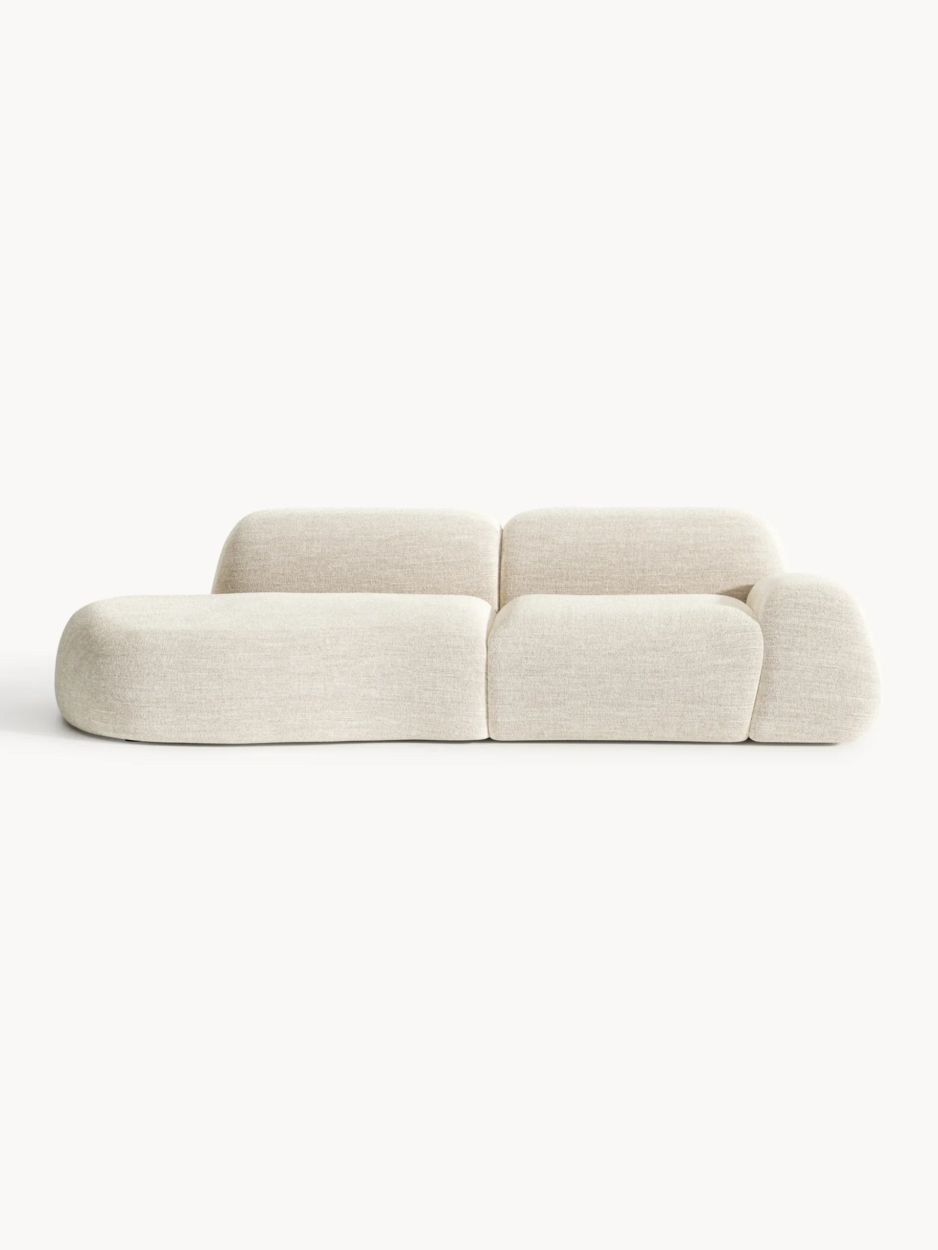 Chaise longue componibile 3 posti in bouclé Wolke