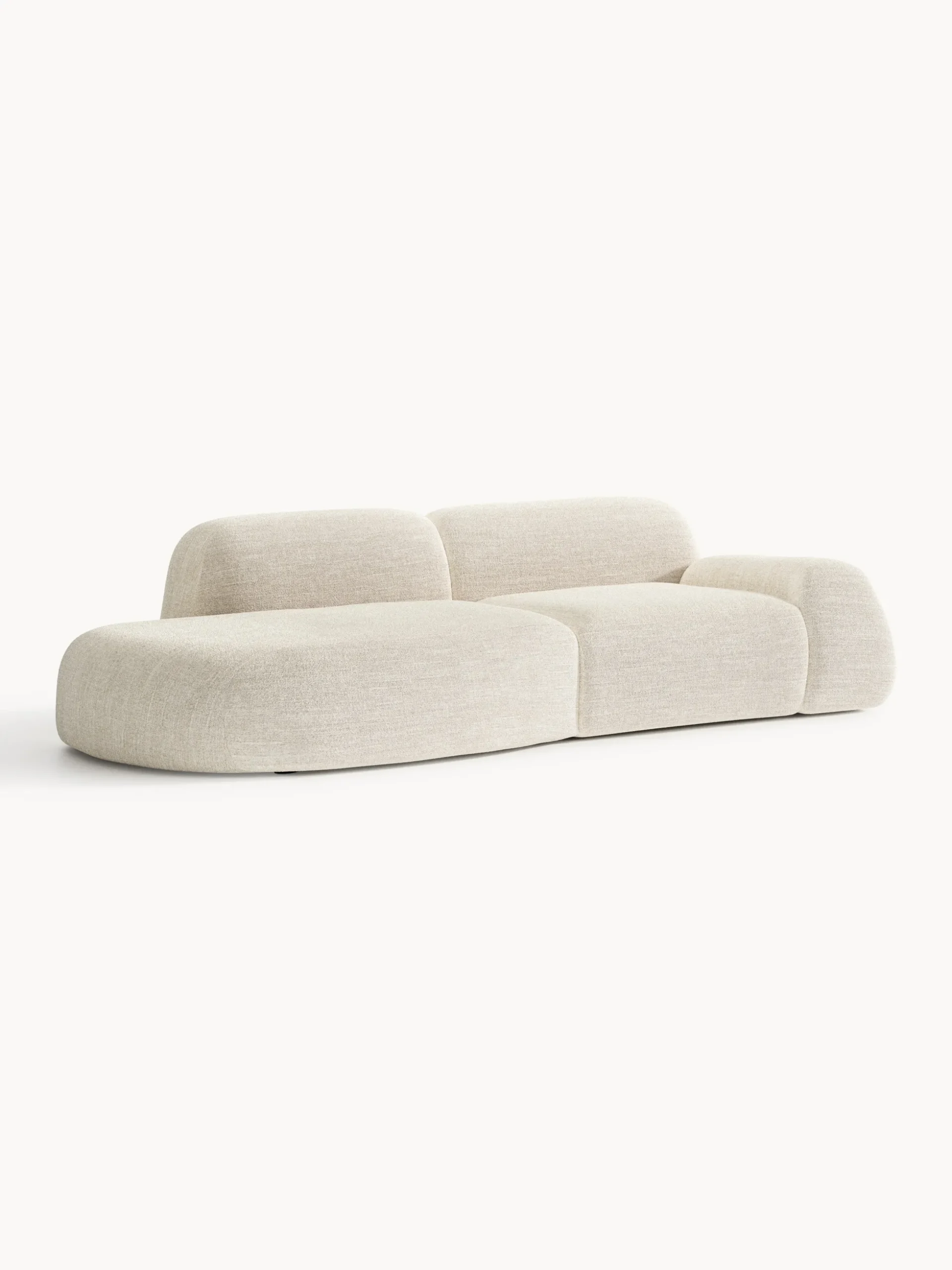 Chaise longue componibile 3 posti in bouclé Wolke
