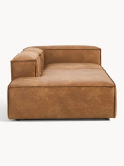 Chaise longue componibile in pelle Lennon