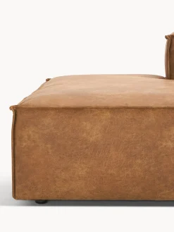 Chaise longue componibile in pelle Lennon