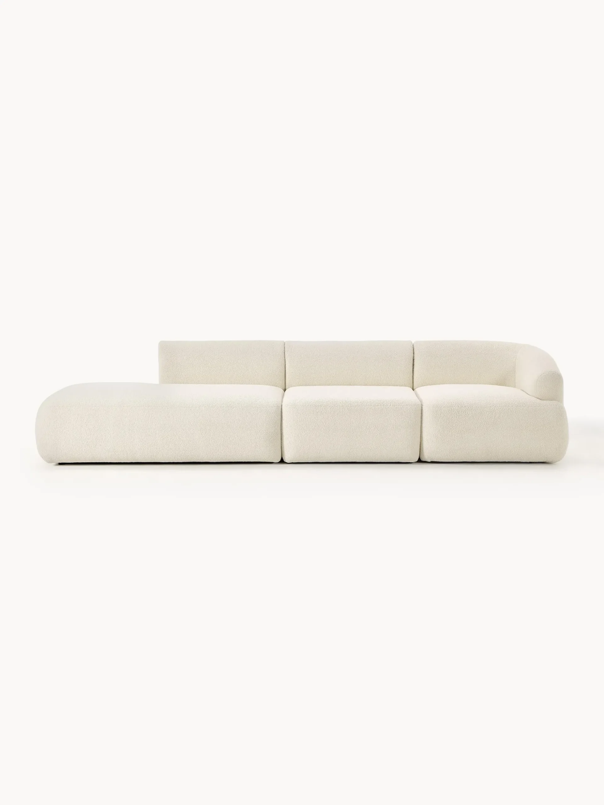 Chaise longue componibile XL in teddy Sofia