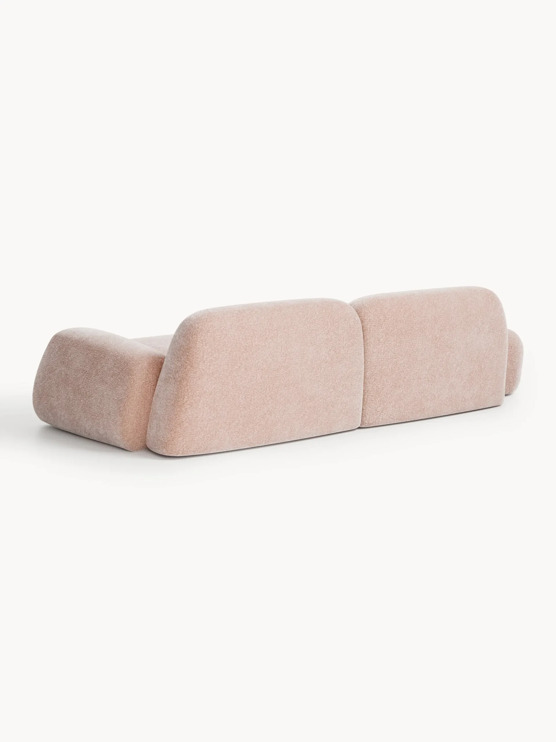 Chaise longue componibile 3 posti in teddy Wolke