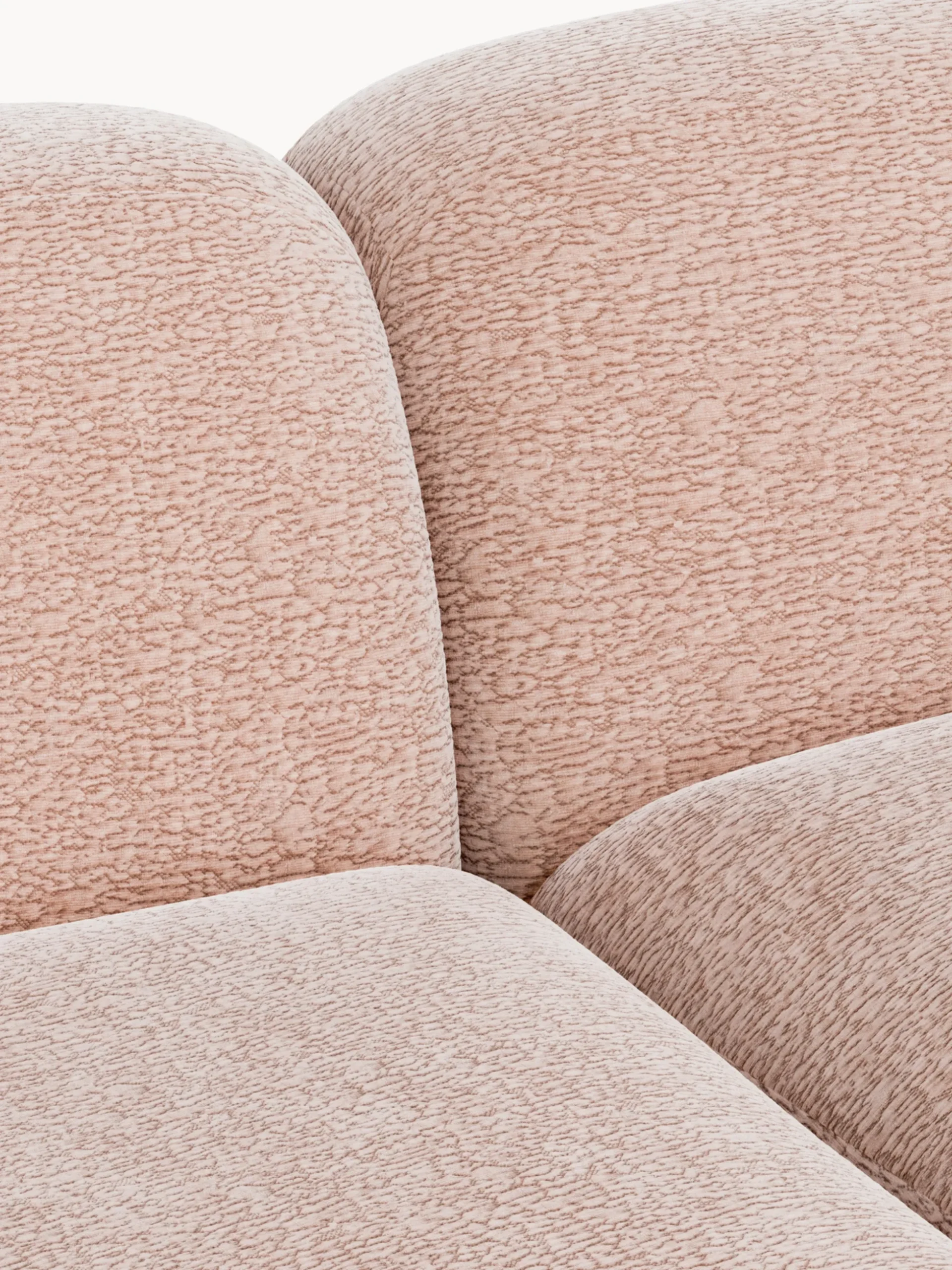 Chaise longue componibile 3 posti in teddy Wolke