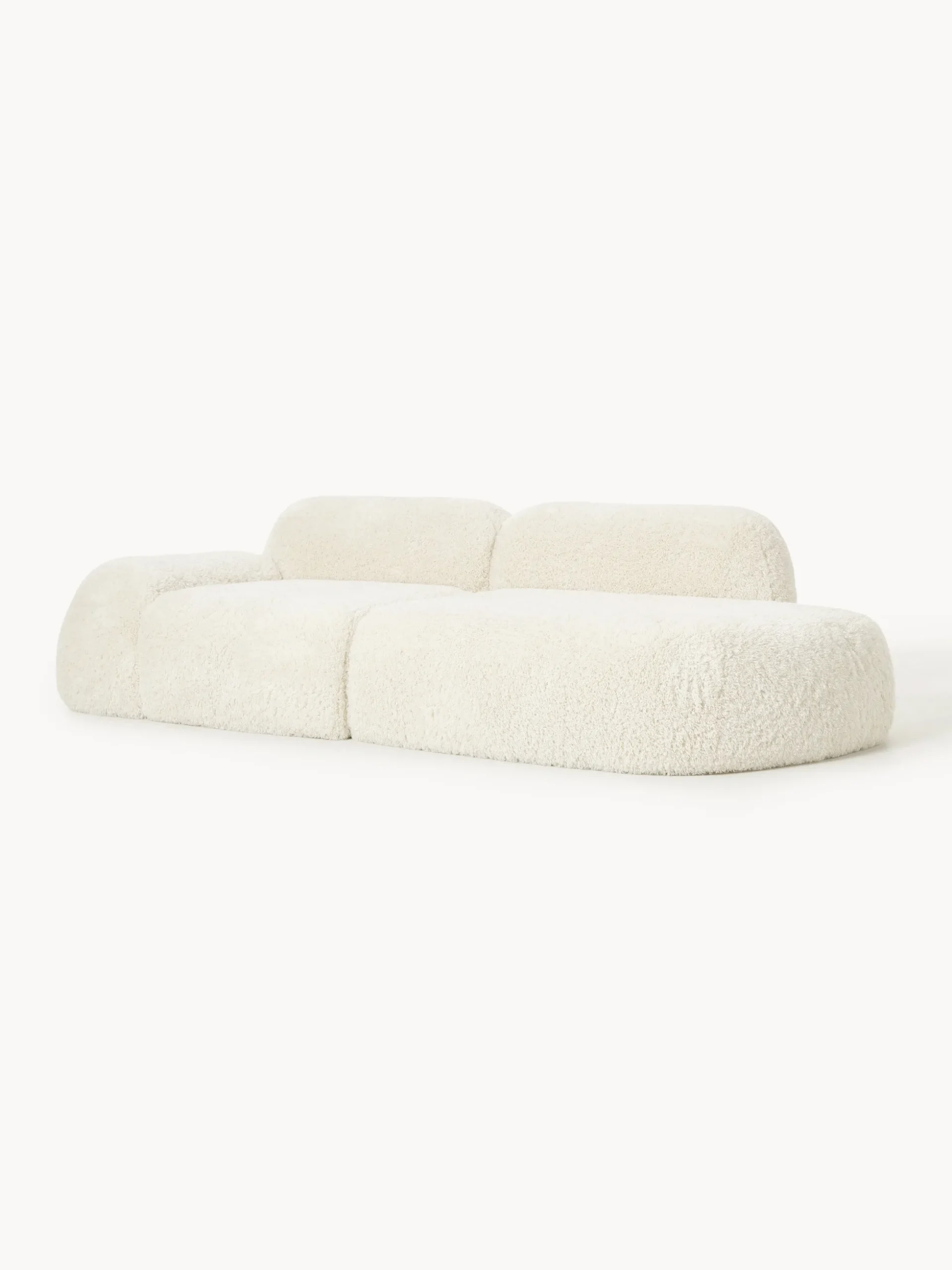 Chaise longue componibile 3 posti in teddy Wolke