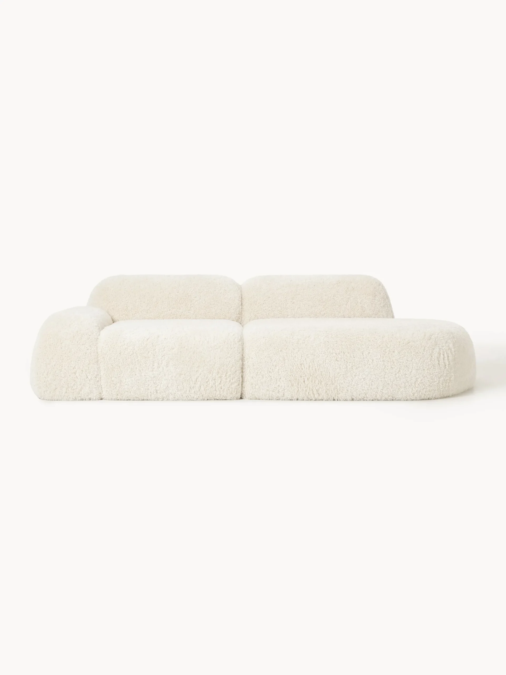 Chaise longue componibile 3 posti in teddy Wolke