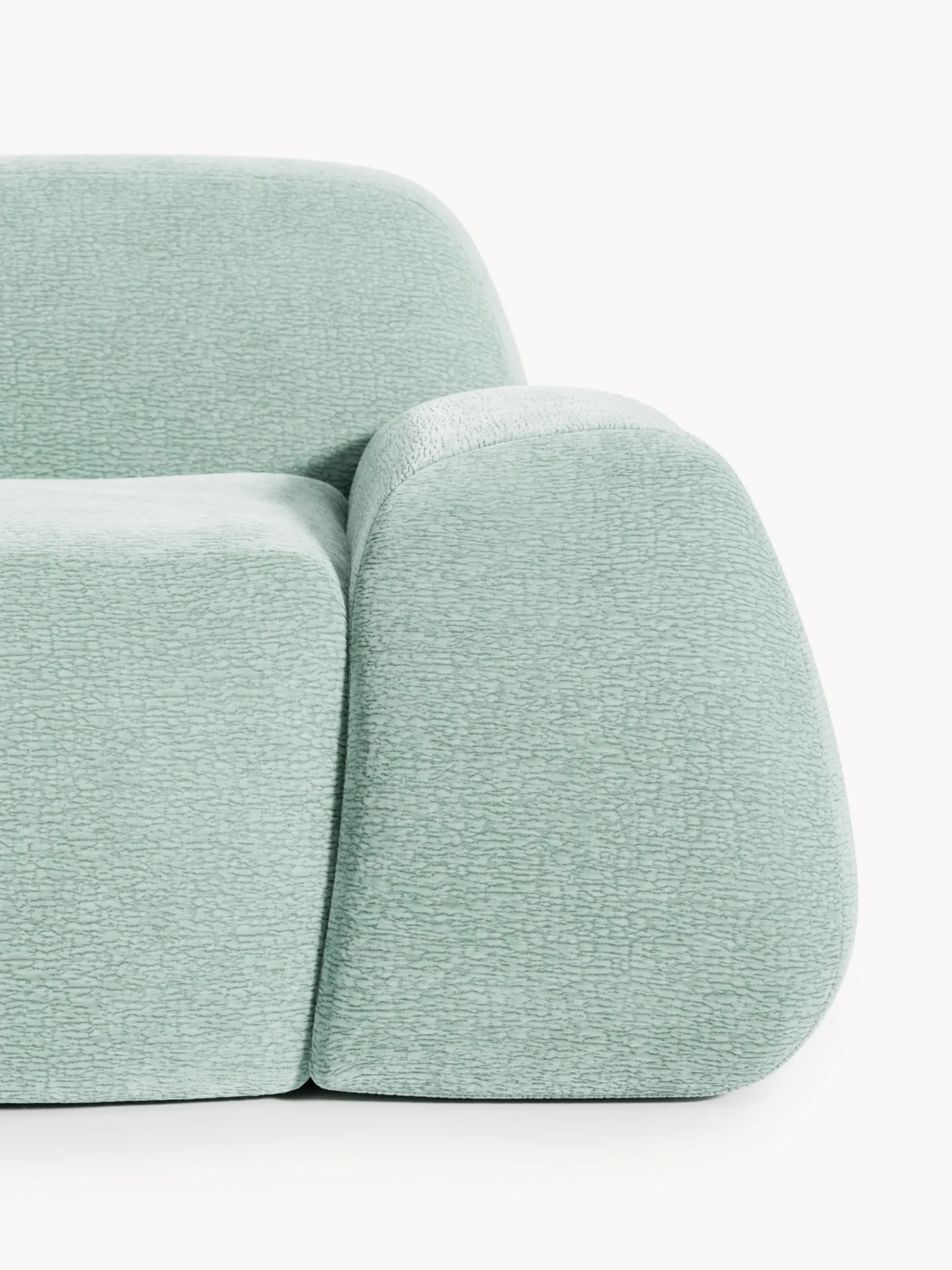 Chaise longue componibile 3 posti in teddy Wolke