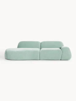 Chaise longue componibile 3 posti in teddy Wolke