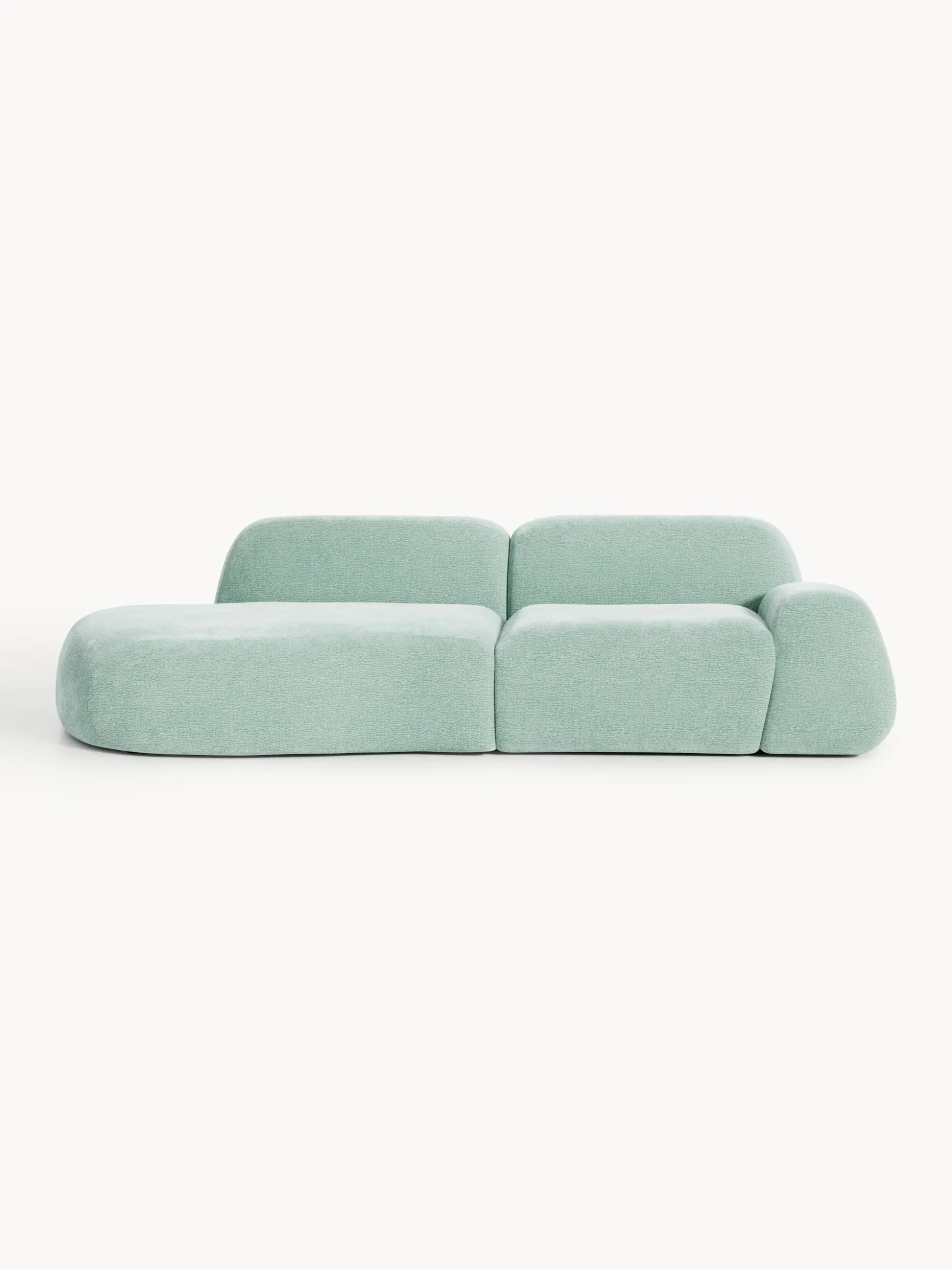 Chaise longue componibile 3 posti in teddy Wolke