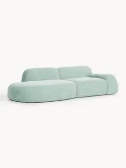 Chaise longue componibile 3 posti in teddy Wolke