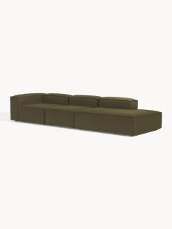 Chaise longue componibile XL in bouclé Lennon