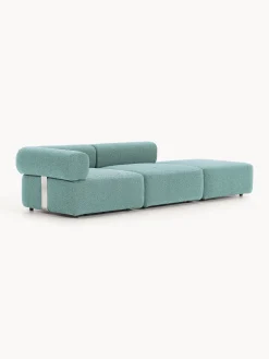Chaise longue componibile in bouclé Anton