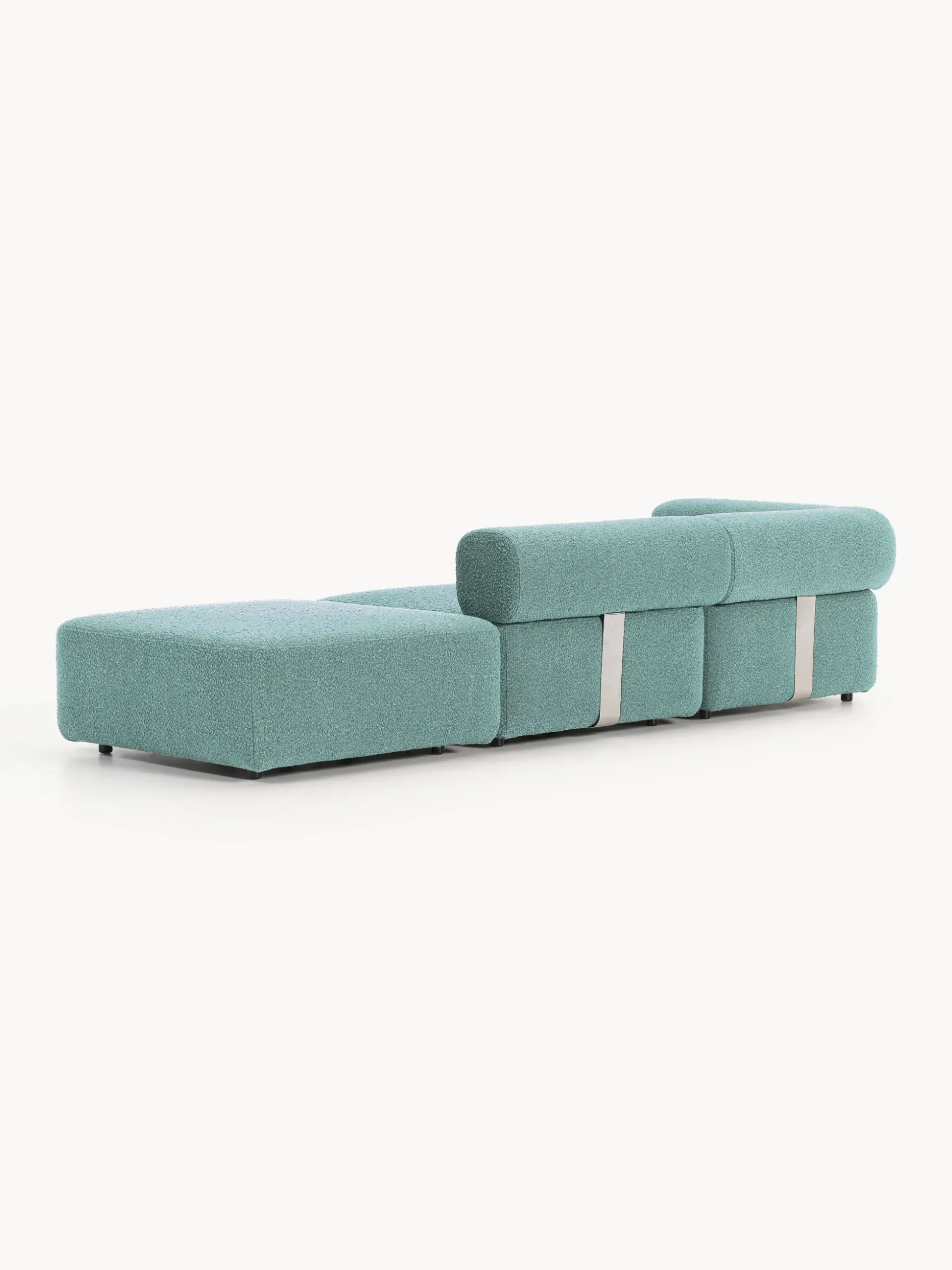 Chaise longue componibile in bouclé Anton