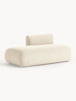 Chaise longue componibile in tessuto bouclé Sofia
