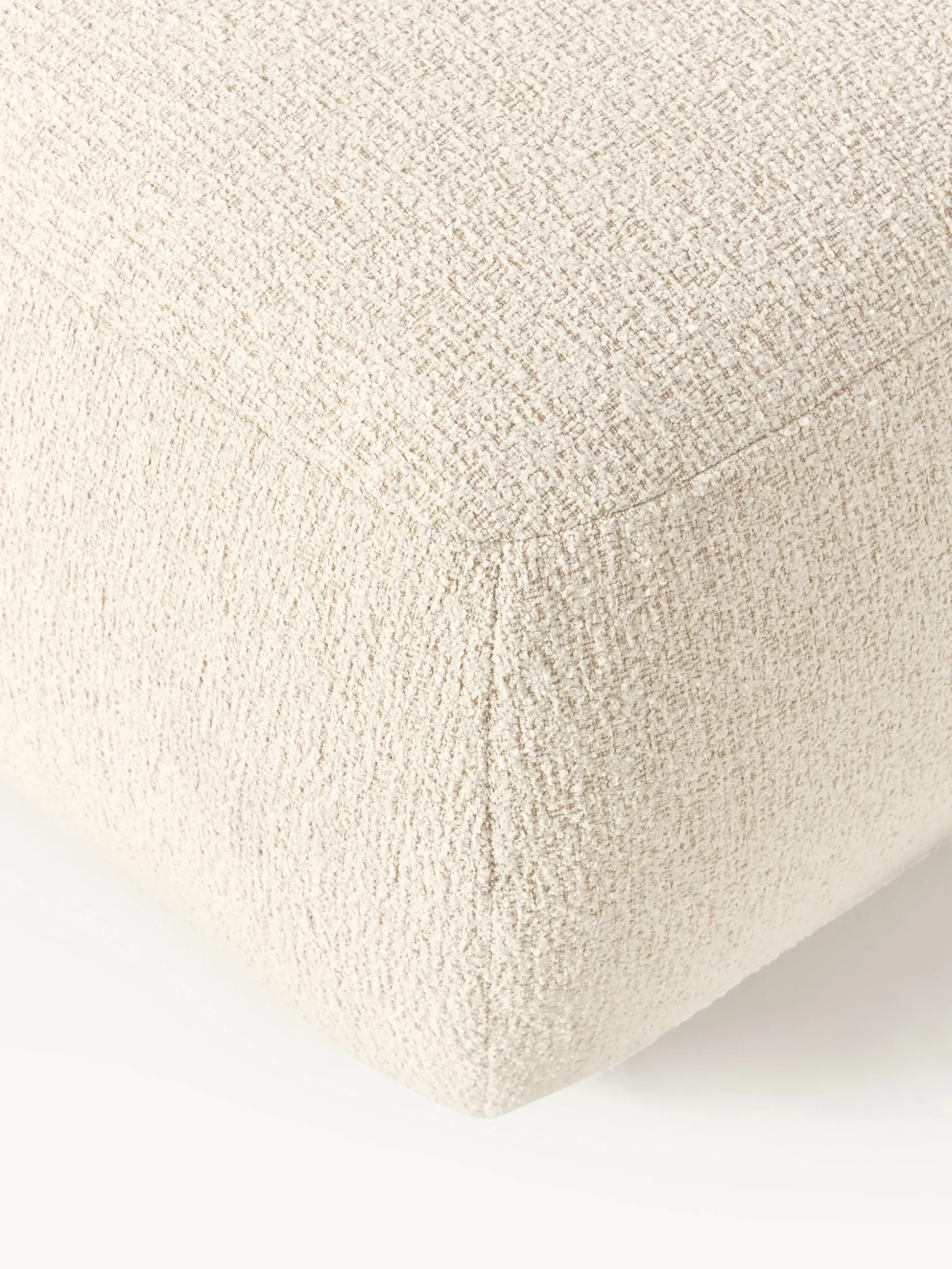 Chaise longue componibile in tessuto bouclé Sofia