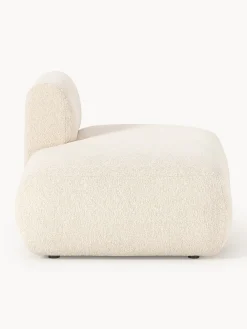 Chaise longue componibile in tessuto bouclé Sofia