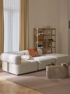 Chaise longue componibile in bouclé Anton