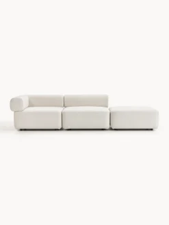Chaise longue componibile in bouclé Anton