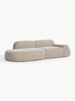 Chaise longue componibile 3 posti in teddy Wolke