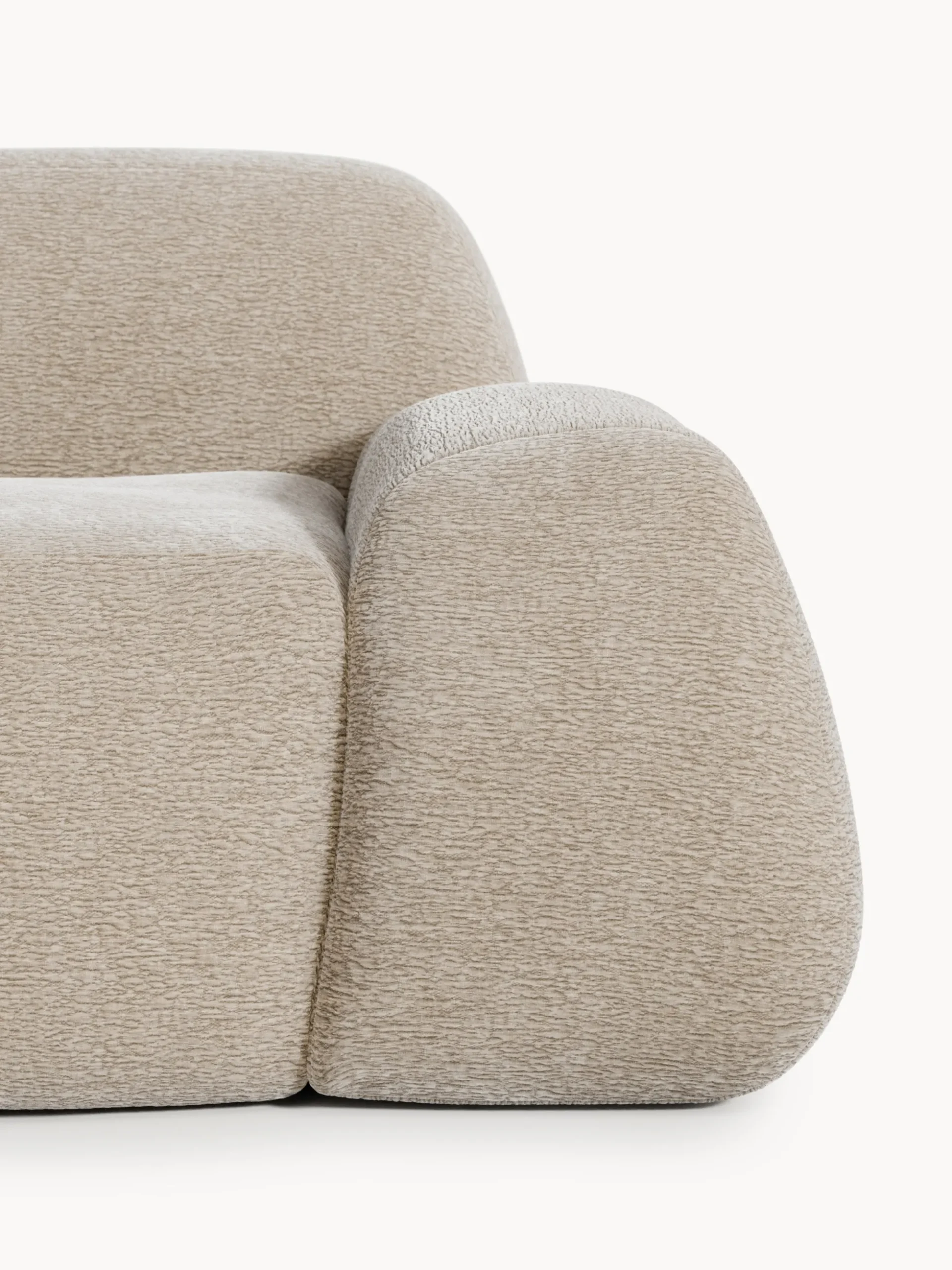 Chaise longue componibile 3 posti in teddy Wolke