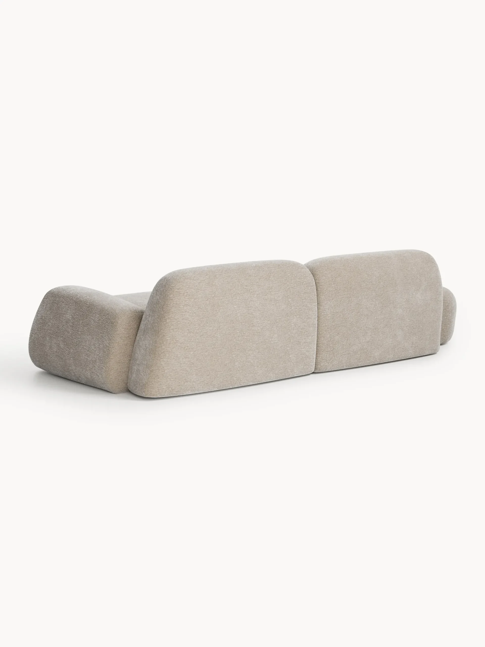 Chaise longue componibile 3 posti in teddy Wolke