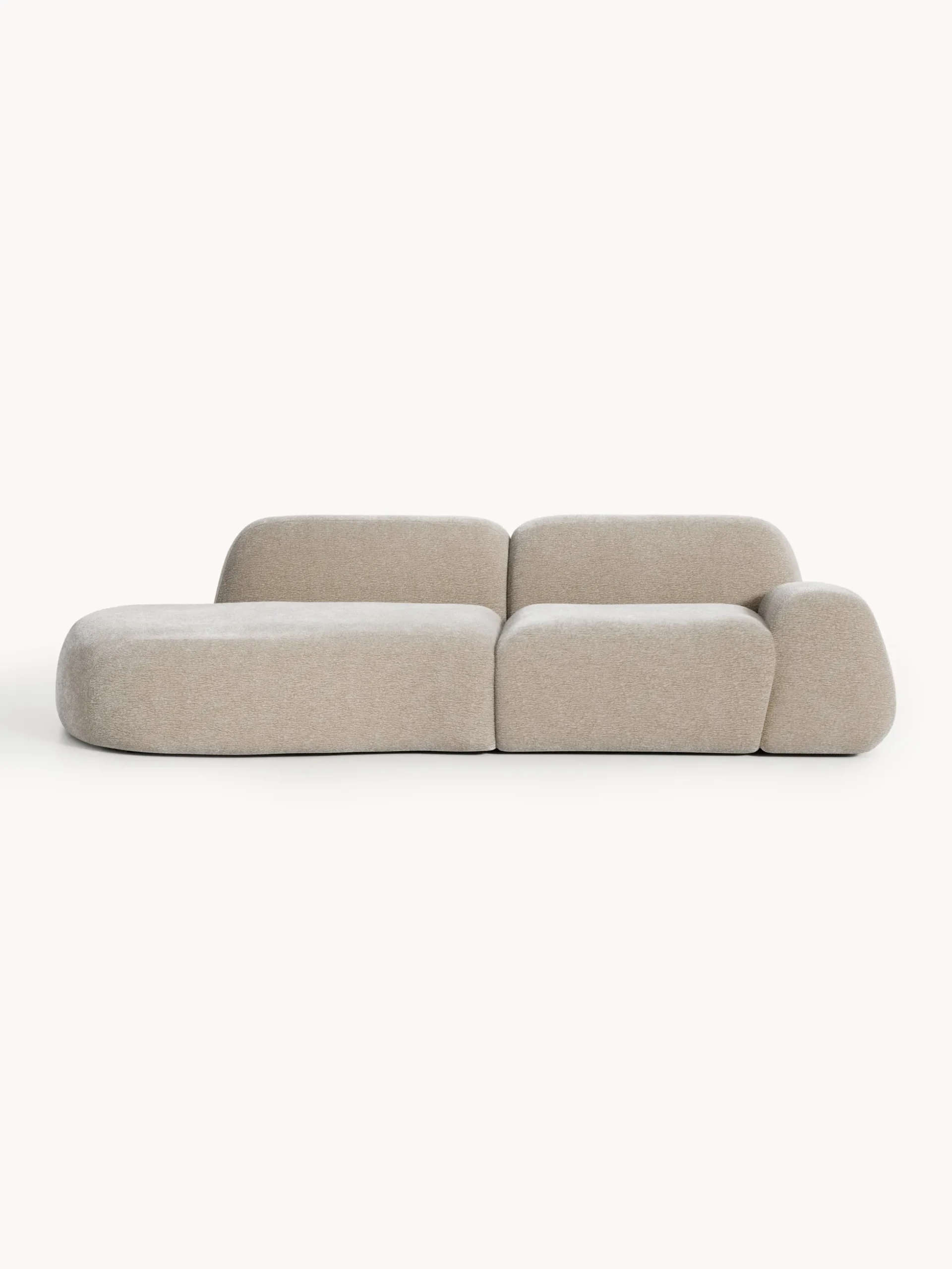 Chaise longue componibile 3 posti in teddy Wolke