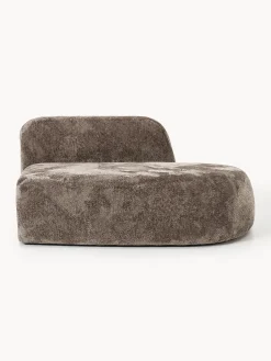 Chaise longue in teddy bouclé Wolke