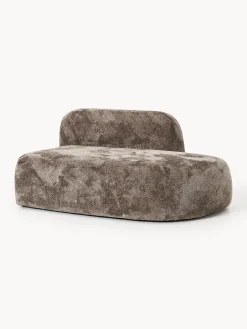 Chaise longue in teddy bouclé Wolke