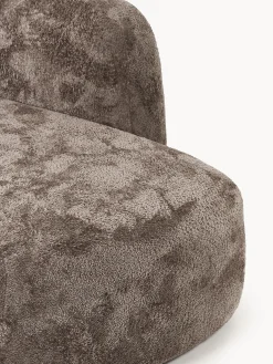 Chaise longue in teddy bouclé Wolke