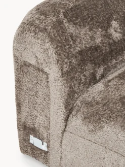 Chaise longue in teddy bouclé Wolke