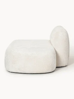 Chaise longue in teddy bouclé Wolke