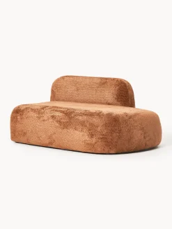 Chaise longue in teddy bouclé Wolke