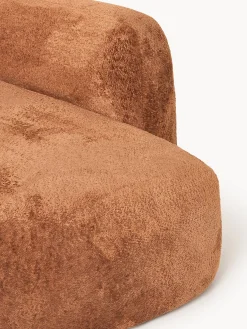 Chaise longue in teddy bouclé Wolke