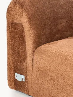 Chaise longue in teddy bouclé Wolke