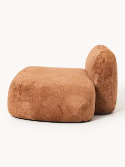 Chaise longue in teddy bouclé Wolke