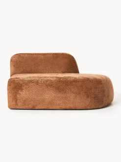 Chaise longue in teddy bouclé Wolke