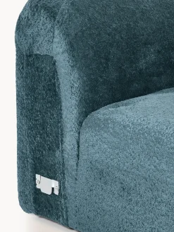 Chaise longue in teddy bouclé Wolke
