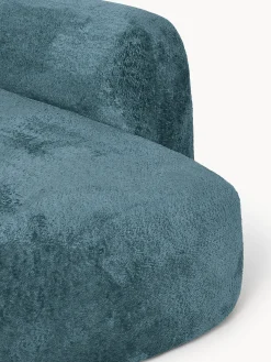 Chaise longue in teddy bouclé Wolke