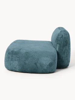 Chaise longue in teddy bouclé Wolke