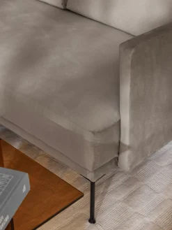 Chaise longue in velluto Fluente