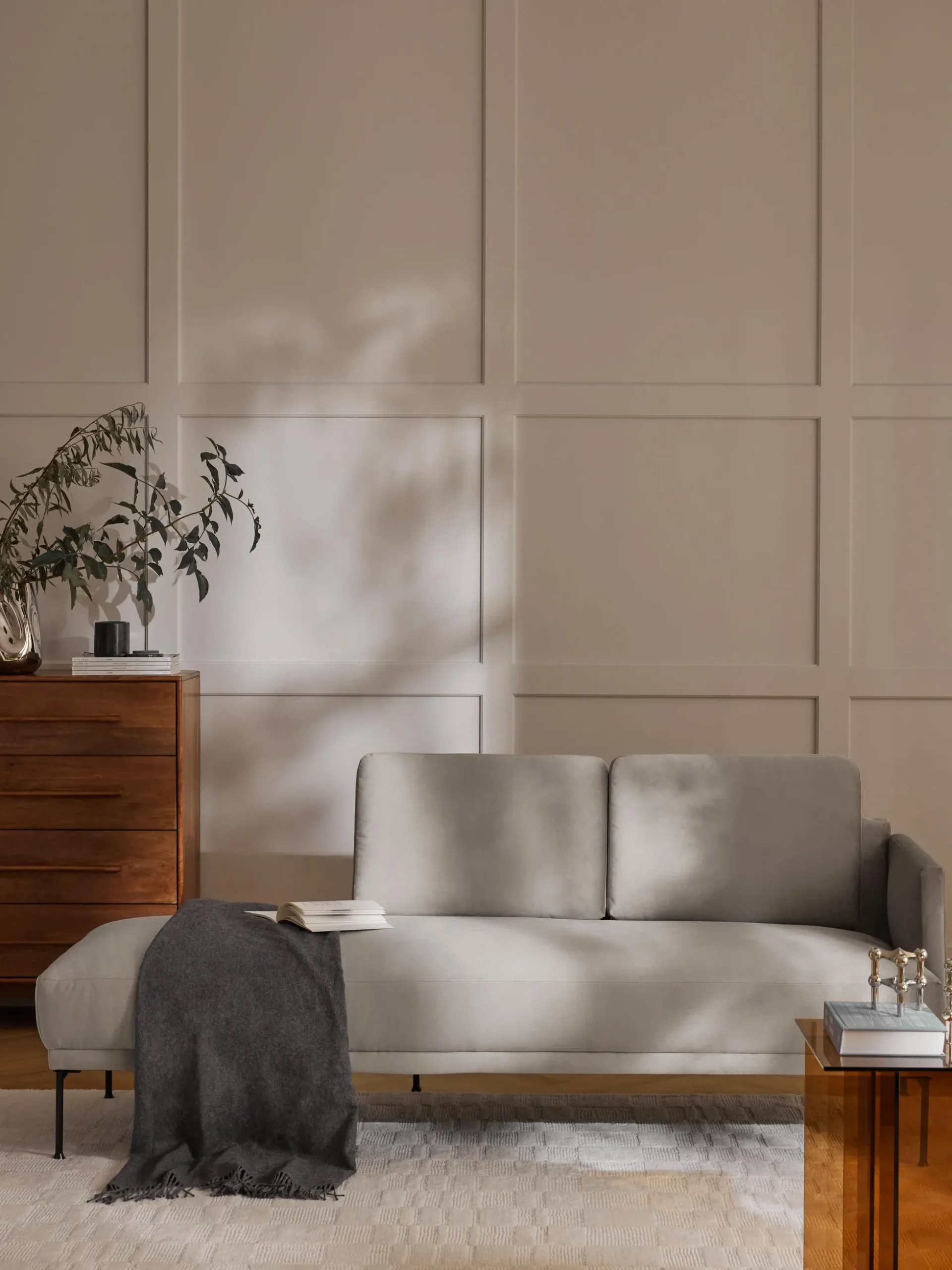 Chaise longue in velluto Fluente